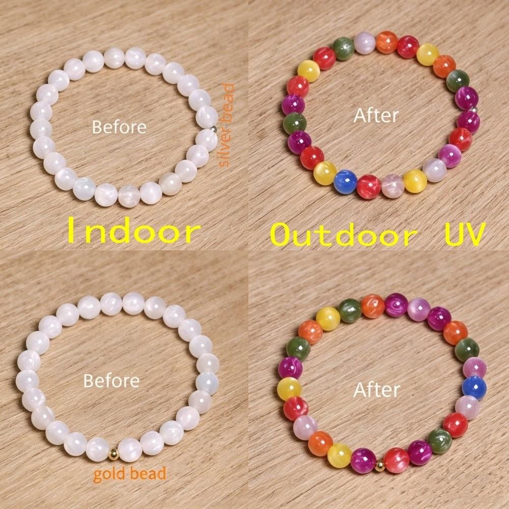 Sunlight Color Changing Photochromic Bracelet UV Reactive Bracelet  Festival Styling