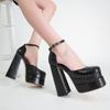 Мода 15см Летние Новые Модные Водная Платформа Квадратный Носок Полый Толстый Каблук Heesl Большой Размер Женские Сандалии