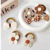 4Pcs Flower Girls Elastic Hair Bands Sweet Bow Hair Ties Children Ponytail Holder Rubber Band Headband Kids Hair Accessories
