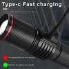 UV Flashlight 395nm Black Light USB Rechargeable Zoom Function Waterproof Portable Ultraviolet Torch