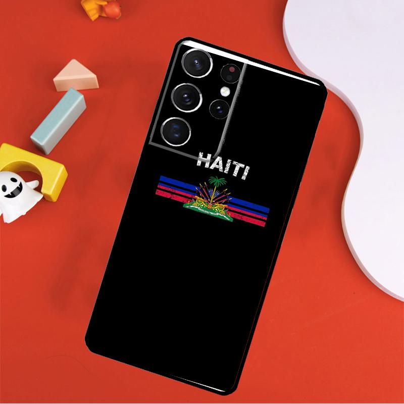 Haiti Haitian Flag Phone Case For Samsung Galaxy S23 S21 S20 FE S8 S9 S10 Note 10 Plus Note 20 S22 Ultra Cover