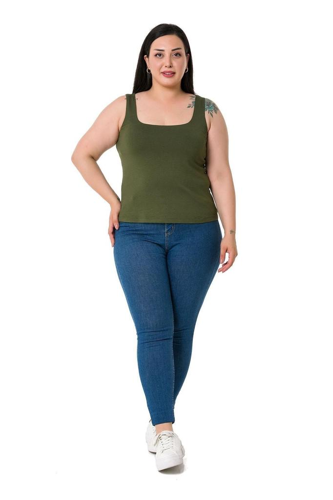 Women's Style Big Size Body Plus Size Strappy Half Lined Viscose Mink Body