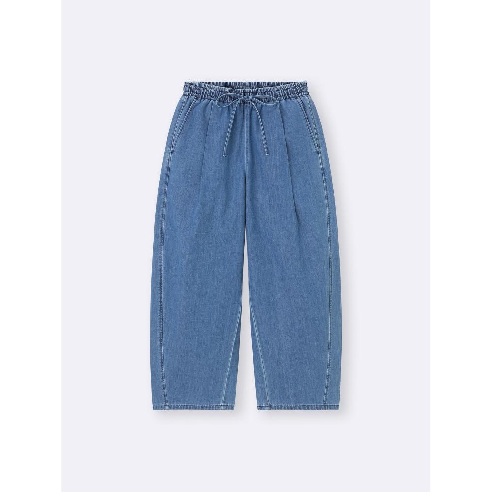 GU by Uniqlo Брюки-бочонки из светлого денима до щиколотки