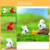 Cute Cartoon-style Red And White Rabbit Ornaments For Diy Mini Scenery Projects