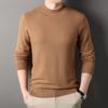 Autumn New Semi-turtleneck Casual Waffle Knitted Sweater Men's Young Men's Fashion Trend Bottom Sweater