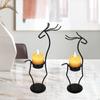 Metal Deer Candle Holders Candlestick Decorative Stick for Wedding
