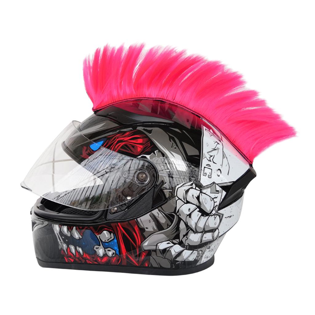 Motorcycle Helmets Mohawk Wig Hair Electric Bike Scooter Motorbike Helmet Accessories Stickers Cosplay Styling Wig Hair