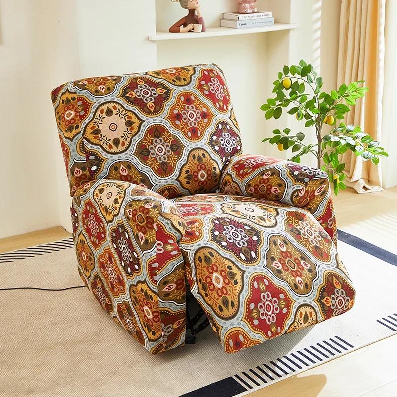 1/2/3seater Recliner Sofa Covers for Printed All-inclusive Relax Armchair Cover Stretch Couch Protector Funda 3 Plazas