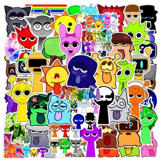 Sprunky 104 Cute Notebook DIY Mobile Notebook Tape Stickers, Pieces, Stickers, Stickers, Children's Stickers, Decorations, Letters, Phones,