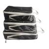 Rantion 3pcs/set Compression Packing Cubes Travel Storage Bag Luggage Suitcase Organizer Set Foldable Waterproof Nylon Material