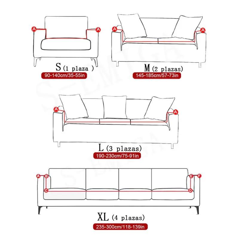 Printed Stretch Sofa Couch Cover For Living Room L Shaped Combination Chaise Sofa Slipcover Home Decor 1/2/3/4 Seats Removable