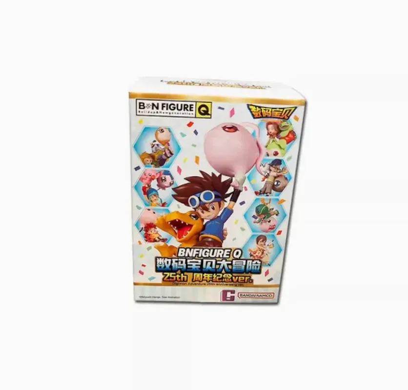 BN Фигурка Q Digimon Adventure 25-й Юбилейная Версия Серия Сюрприз-бокс Памятные Игрушки для Украшения Рабочего Стола из Детства Mystery Box Подарки