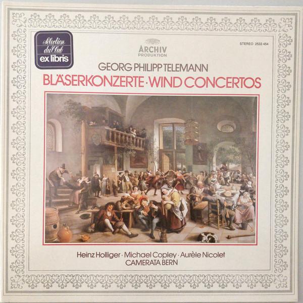 Пластинка GEORG PHILIPP TELEMANN - HEINZ HOLL - Blaserkonzerte Wind Concertos 2533454 Archiv Produkti 1981, Germany Classical Used