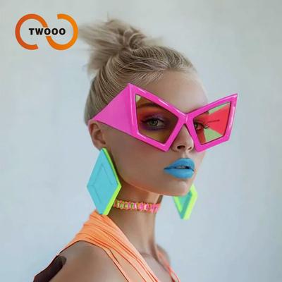 Два круга, очки будущих технологий, персонализированные солнцезащитные очки в большом стиле «локомотив», преувеличенные современные солнцезащитные очки T1197