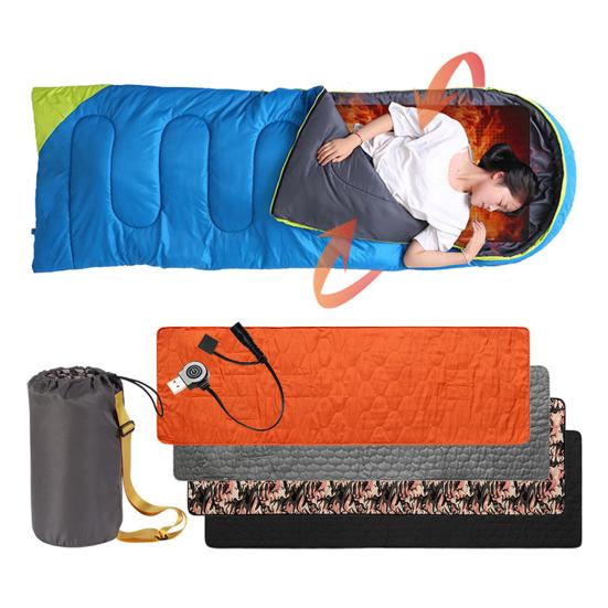 USB Heated Sleeping Pad 5 Heating Zones Temperature Adjustable Fast Heating Portable Winter