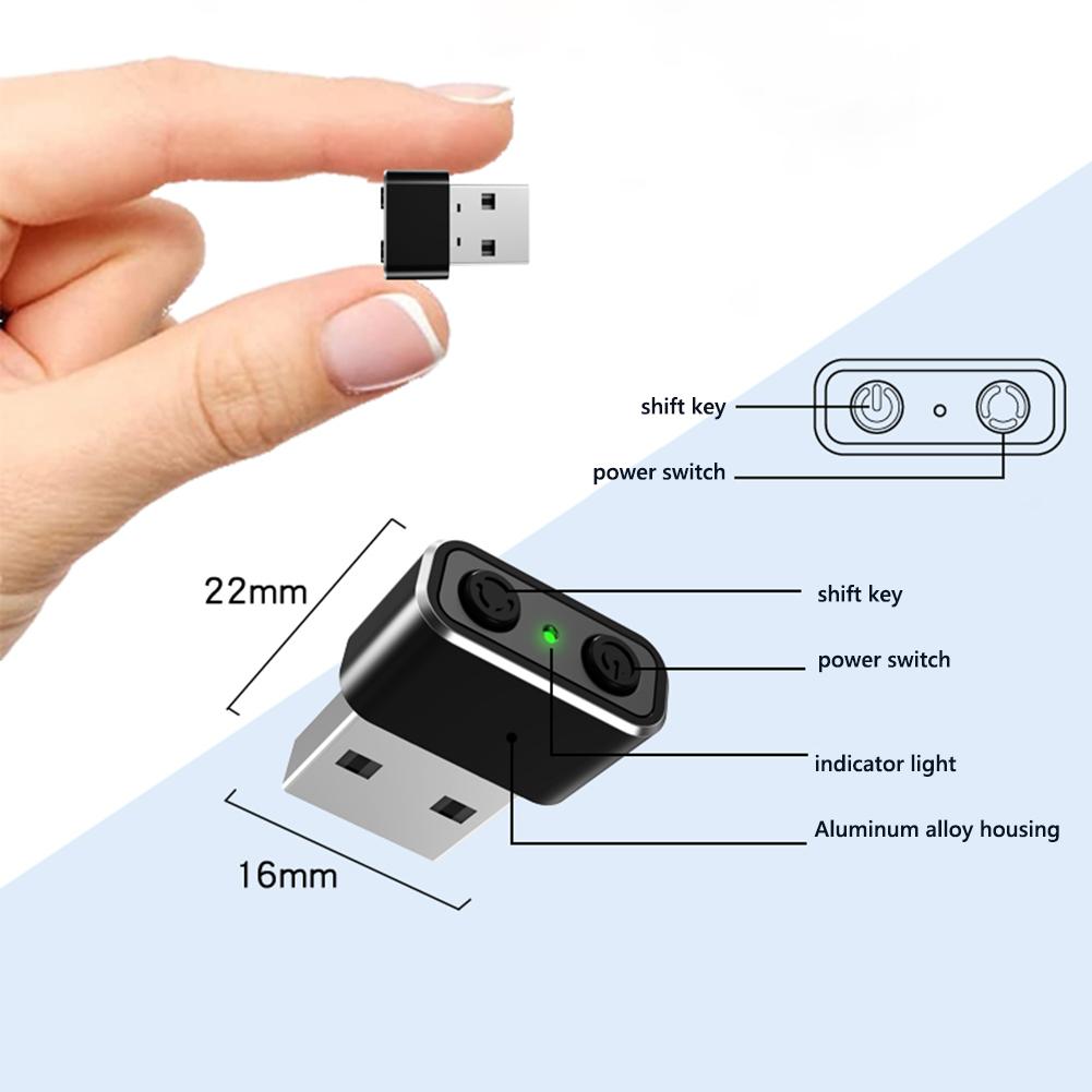USB Mini Automatic Mouse Jiggler Mover Plug and Play Automatic Move Cursor Shaker with ON/OFF Indicator Light for Laptop Desktop