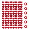 6 Pack Felt Hearts 96Pcs Bulk Red Garland Pre Strung Banner Valentines Day Decoration