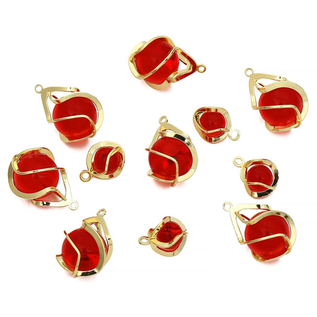 2 шт. Медные бусины цвета граната Модные подвески-шармы для серег, ожерелья, аксессуары для изготовления украшений своими руками