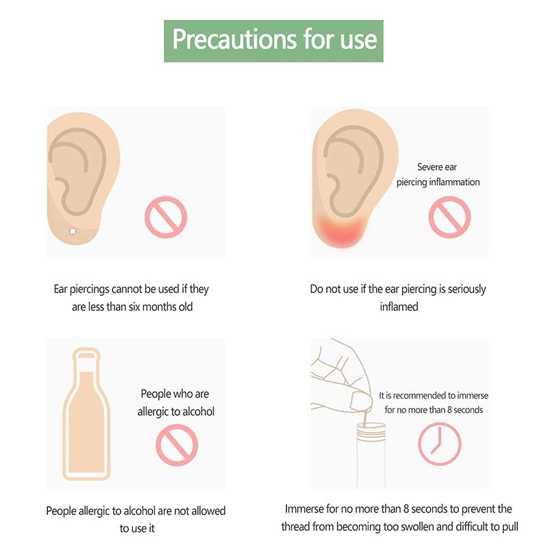 60 шт. одноразовых сережек Mint, очиститель отверстий, дезинфекция, ушные провода, чистка отверстий для пирсинга, уход, стерилизация