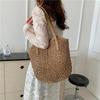 Summer Straw Bag 2025 New Seaside Vacation Beach Woven Bag Large Capacity Shoulder Tote Bag