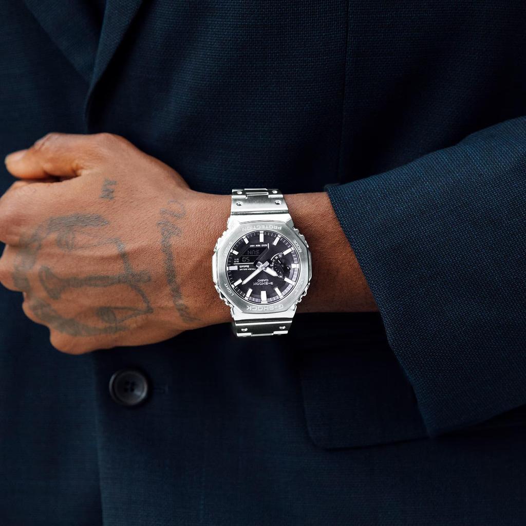 Полностью металлические часы, модель Tough Silver, импортированная из-за рубежа [Casio] G-Shock Bluetooth, на солнечных батареях, GM-B2100SD-1A, Мужские, (Тот же GM-B2100SD-1AJF),