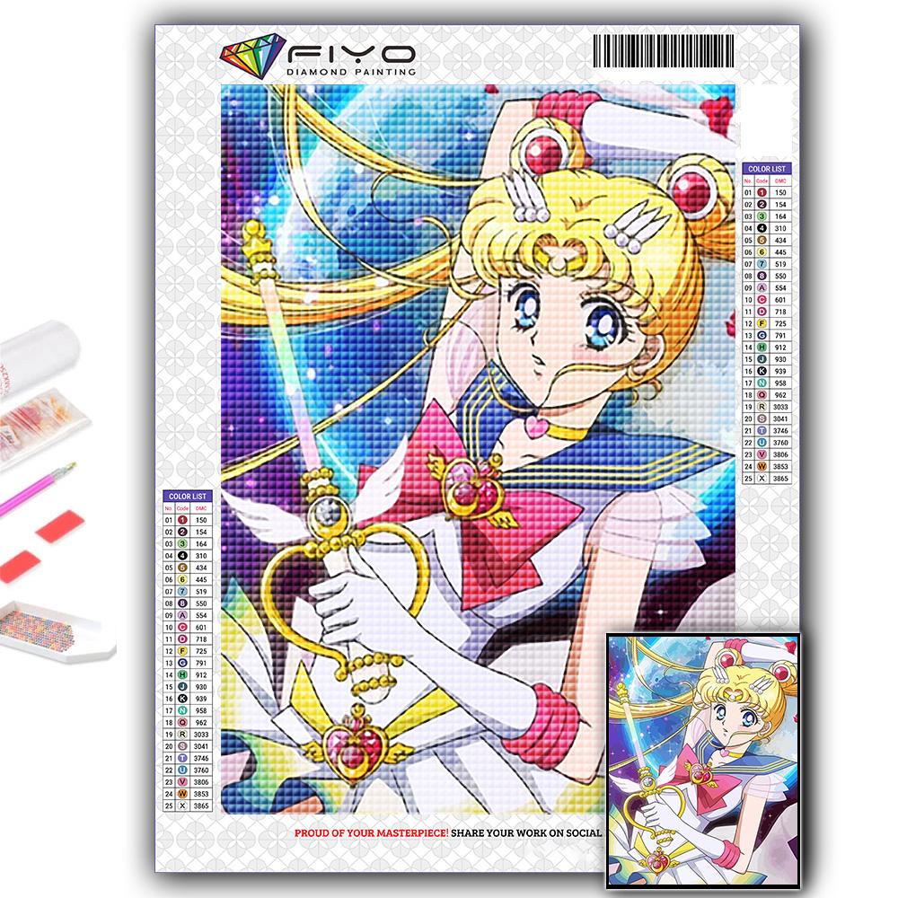 5D Diy Diamond Painting Sailor Moon Cross Stitch Full Diamond Embroidery Mosaic