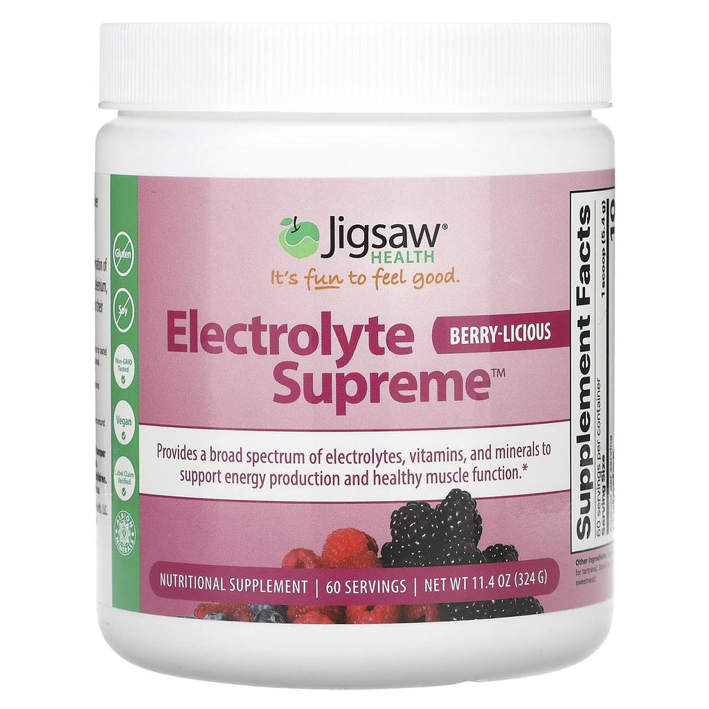 Jigsaw Health, Electrolyte Supreme, Berrylicious, 11.4 oz (324 g)