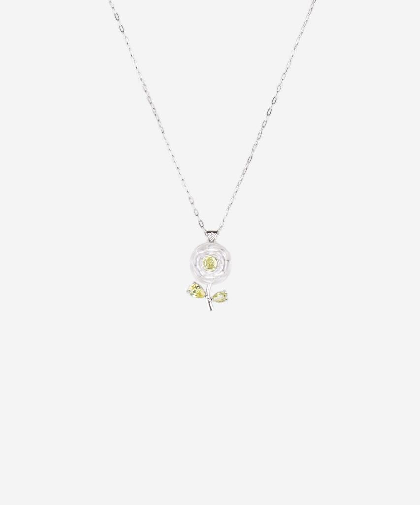 Кинетическое серебряное колье Silvertag Stbn-26Ss1 с ромашкой и кубическим цирконием