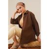 Oversize Basic Shirt Brown