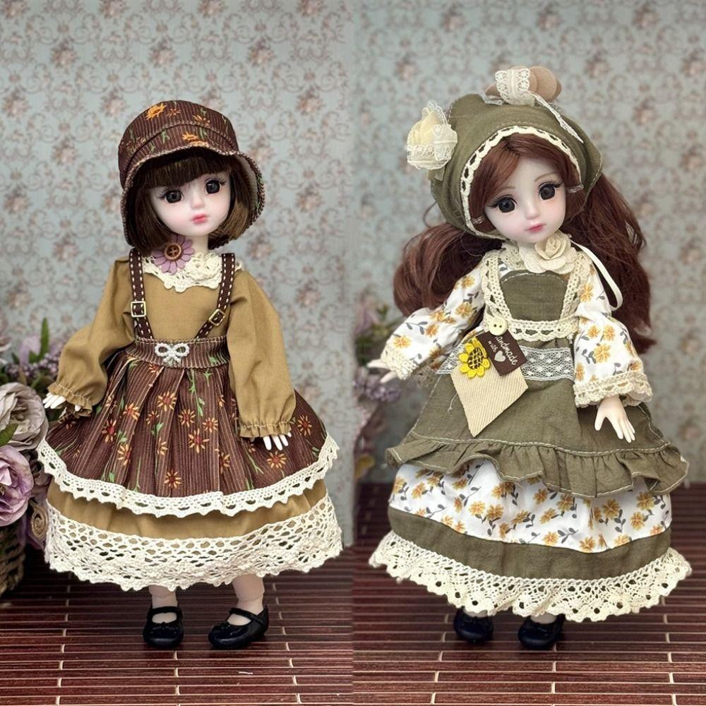 Attractive Eyes Princess Dress Up BJD Dolls Long Hair Princess Makeup Ball Joint Doll Girl Gift