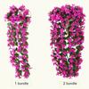 Home Decor Garland Vine Artificial Flower Silk Violet Rattan Garden Wall Hanging Plant