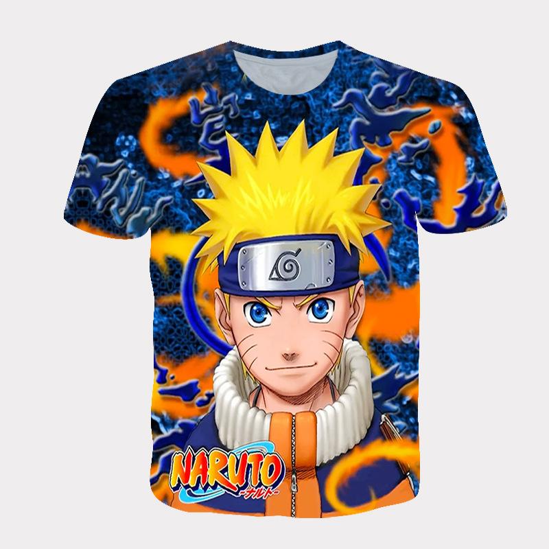 Short Sleeve T Shirt Naruto Japanese Cartoon Fashion Casual Children Men Clothing 3D Printed Short Sleeve Top Clothing