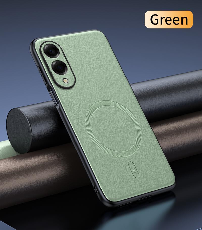 Для Samsung S25 Edge Чехол Магнитная Кожаная Защитная Крышка Для Samsung S25 Edge Защита от Отпечатков Пальцев Нескользящий ПК+ТПУ