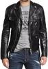 AL KHALID Leather Jacket Black Slim Fit Motorcycle Biker Jacket Men's Genuine Lambskin