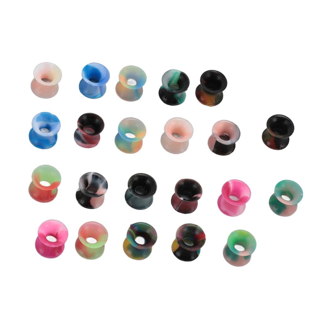 11 пар 6 мм набор для растягивания ушей, различные цвета, мягкий силиконовый расширитель для ушей, украшения для пирсинга