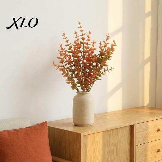 Realistic Faux Plants Fall Artificial Flower with Eucalyptus Leaf, Lifelike Plants, Long Lasting Fake UV Resistant for Autumn Thanksgiving Harvest