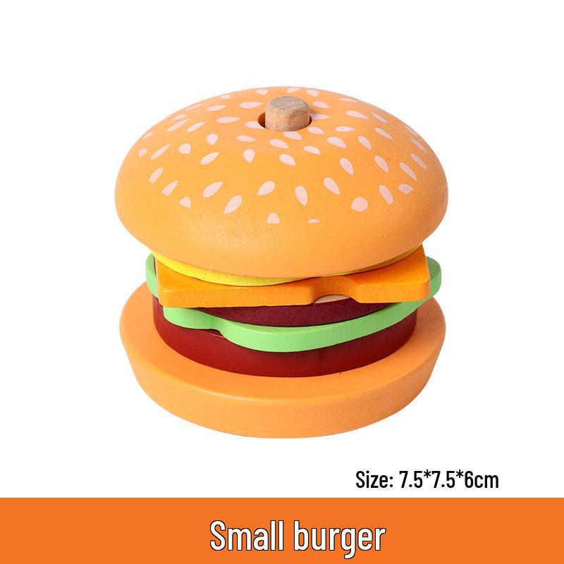 Деревянный игровой набор «Сэндвич и гамбургер» для детей 3-6 лет: Интерактивная обучающая игрушка