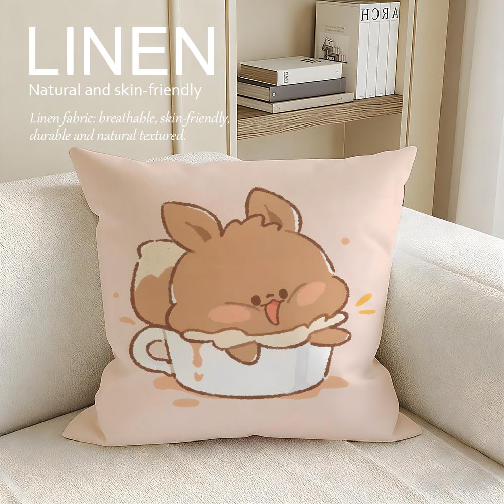 Cute Cloud Squirrel Cushion Cover Pillowcase Set Pcs x x Breathable Washable Sofa Cushion Cover