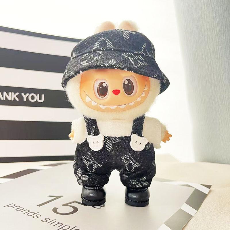 17 см одежда для куклы Лабубу джинсовая четырехлистный клевер комплект наряд аксессуары одежда своими руками детский подарок милая принцесса (Исключая куклы)