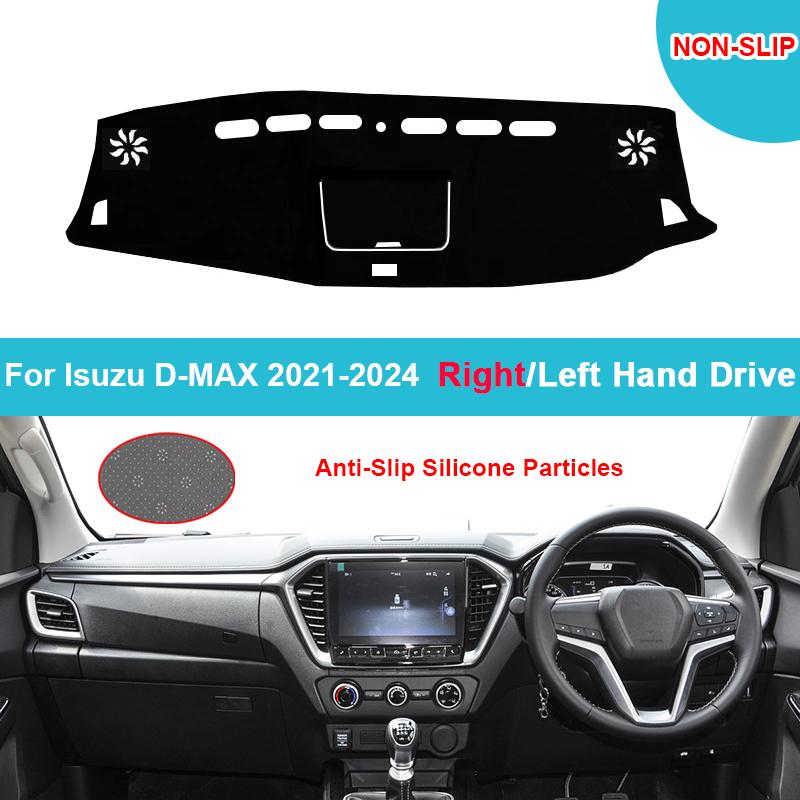 For Isuzu D-Max DMax D Max 2024 Car Dashboard Cover Dash Mat Flannel Suede Polyester Carpet Cape Protector Shade