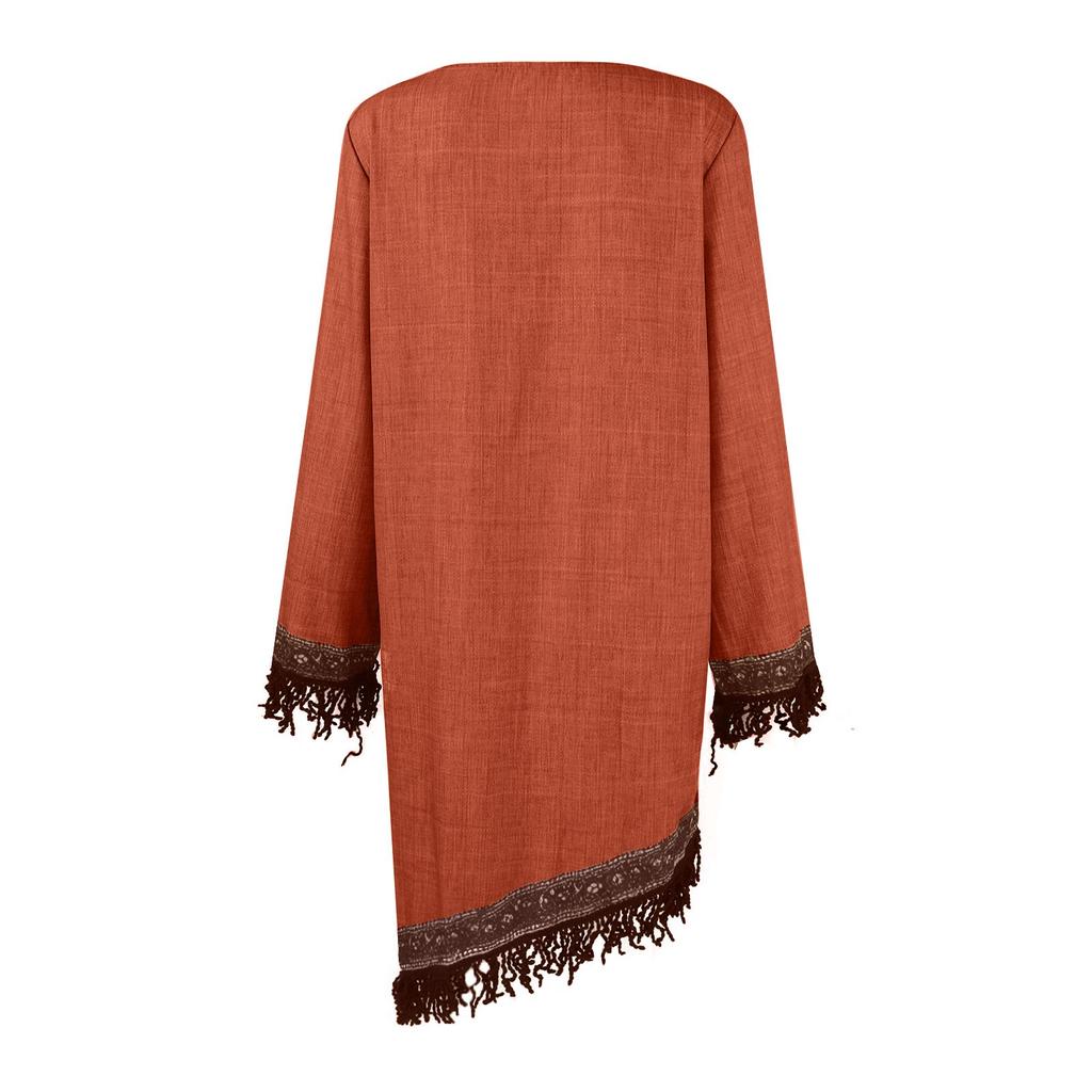 Womens Summer Dress Fashion Casual Fit Flowy Lace Loose Print Long Sleeve V Neck Dress