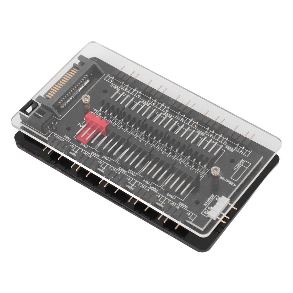 ARGB PWM Fan Hub 2 в 1 PWM ARGB Корпусный вентилятор Hub Интерфейс SATA Блок питания Магнитный 4Pin PWM 3Pin