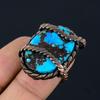 Кольцо ювелирных изделий ручной работы тибетской бирюзовой драгоценной камня, обернутое медной проволокой, для подарка
