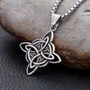 Simple Viking Witch Knot Pendant Punk Stainless Steel Celtic Knot Necklace Men Women Amulet Jewelry Gift Dropshipping