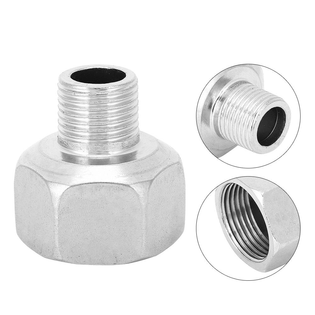 Stainless Steel Hex Head Reducer Pipe Connector Fitting Male Thread G1/2in Female Thread G1in