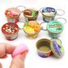 Funny Japanese Miniature Keychain Ice Cream Cone Slow Rebound Pinch Pendant Creative Food Play Flavors Pudding Key Ring Chain