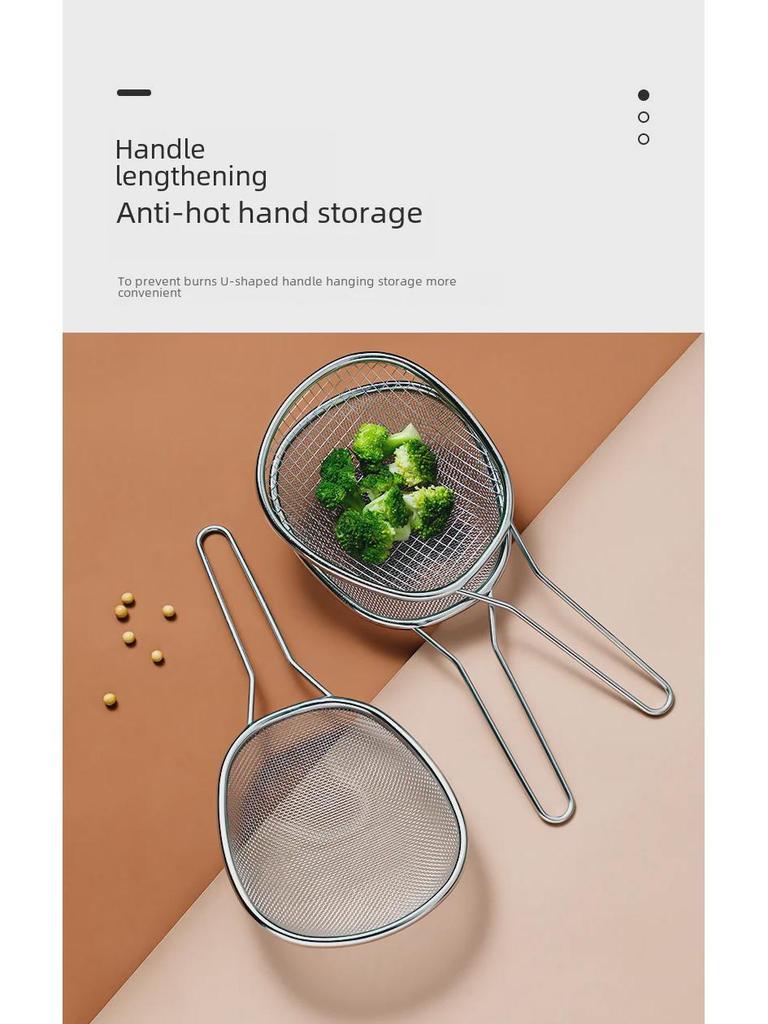 Большая японская ложка-дуршлаг из нержавеющей стали для лапши, пельменей и хот-пота