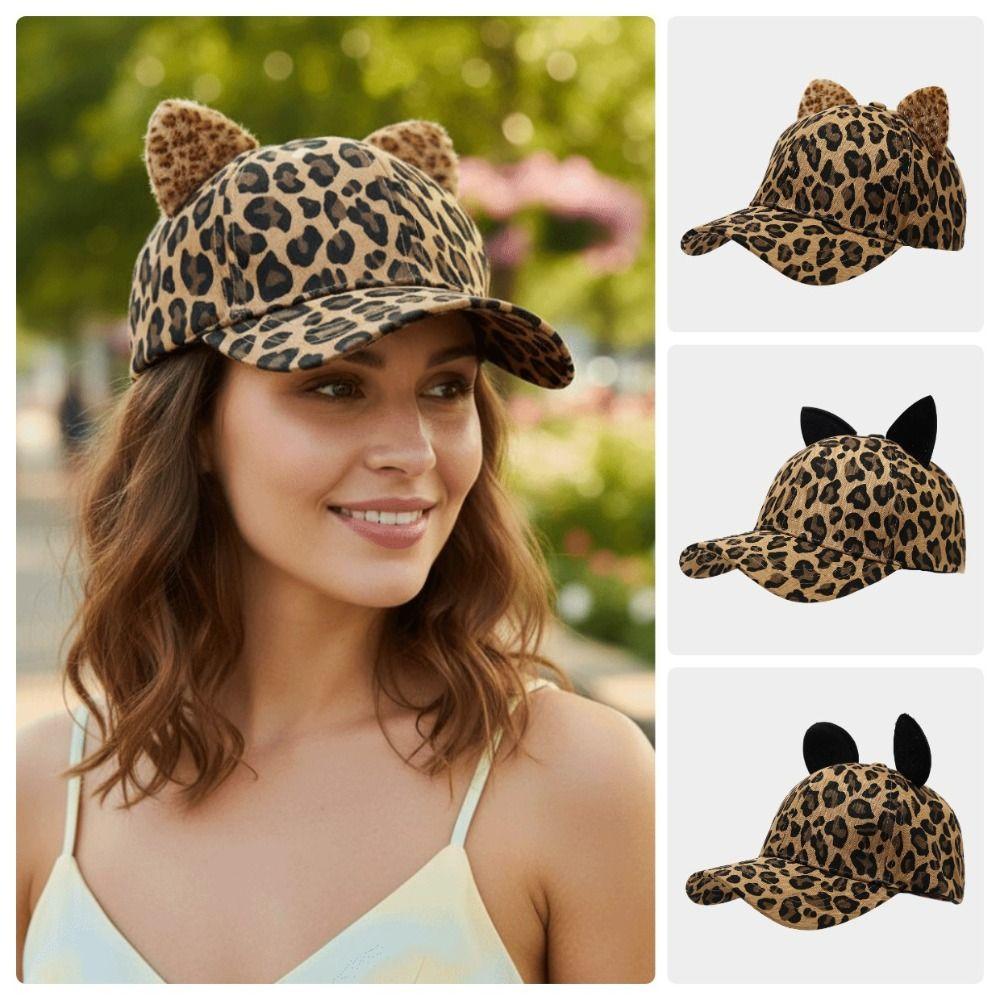 Breathable Duckbill Hat Adjustable Sun Hat Fashion Cat Ears Baseball Cap  Four Season