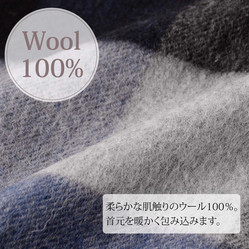 MICHIKO LONDON Брендовый шерстяной шарф в клетку Cold Block, унисекс, погода, (Узор B Черный/Темно-синий)