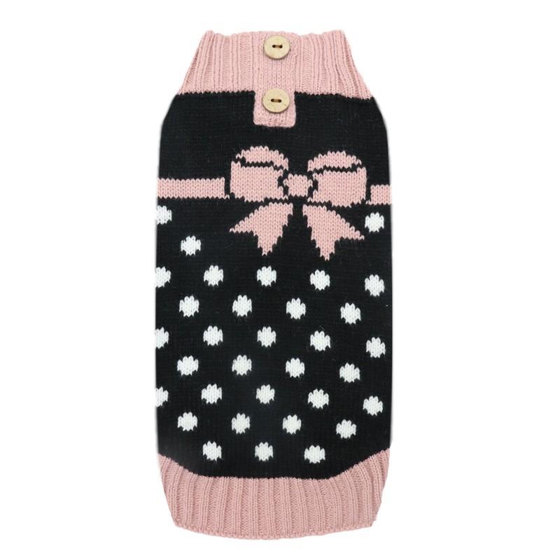 Рождественский свитер для собак, зимняя теплая одежда для собак, пальто для домашних животных, мультяшное вязаное платье для собак, куртка для чихуахуа, полосатая одежда для котят и щенков